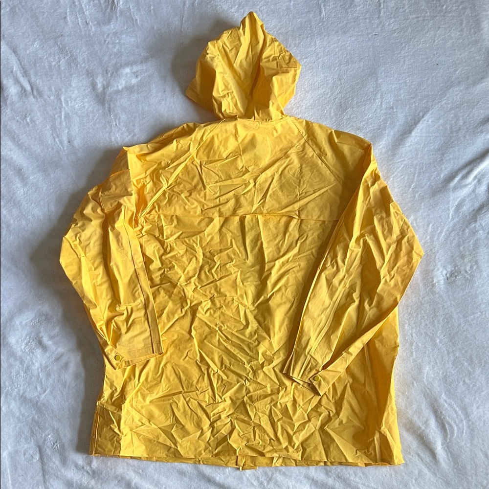 Classic Yellow Hooded Rain Jacket - Picture 2 of 4